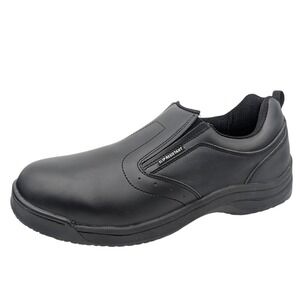 Skidbuster Mens Slip Resistant Black  Slip On Work Shoes Size 13 Wide